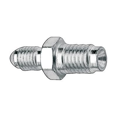 Fitting, Brake, Male -3 AN to Male 10mm x 1.25 Inverted Flare, Steel, Zinc Plated, Each