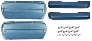 1968-72 Arm Rest Pad Kit Complete Front, blue