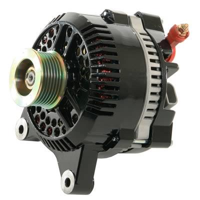 alternator / generator, 200A, 12 volt, Black powdercoated