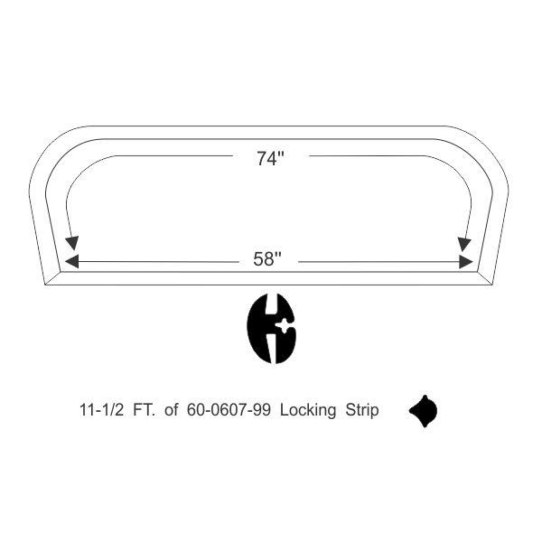 Weatherstrip, vulcanized back