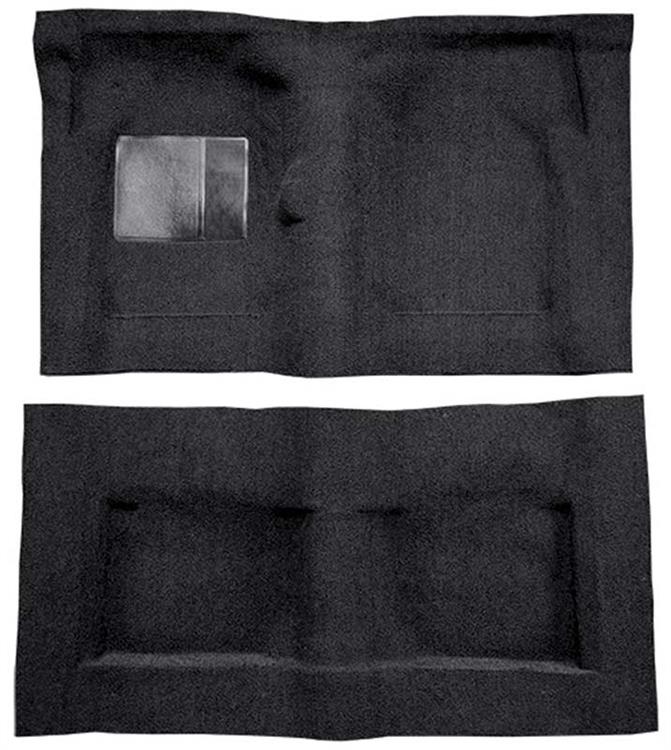 1965-68 Galaxie 2-Door Fastback/Convertible w/ Floor Shift - Molded Loop Carpet Kit - Black
