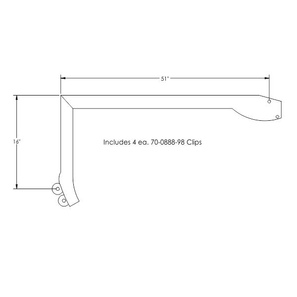 Hardtop roof rail weatherstrip