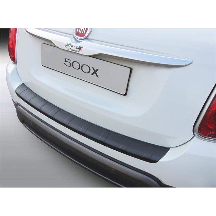 ABS Achterbumper beschermlijst Fiat 500X 2/2015- Zwart 'Ribbed'