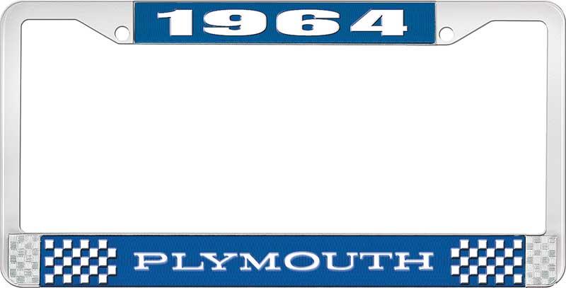 1964 PLYMOUTH LICENSE PLATE FRAME - BLUE