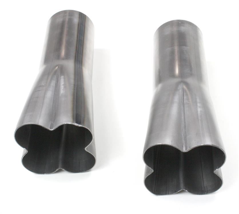 Header Collectors, Steel, 1 3/4 in. Primary, 3.5 in. Outlet, 10.0 in. Length, Weld-On, Pair