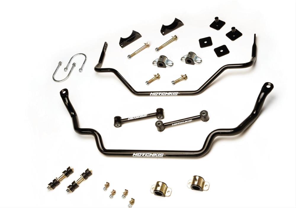 Sway Bars, Black, Steel, Front 1 1/4 in./Rear 7/8 in. Diameters, Ford, Kit