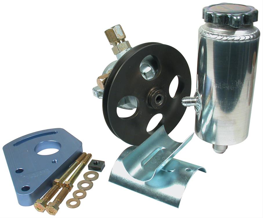 Pulley Kit, V-Belt, Steel, Natural, Lower Block Mount, Driver Side, Chevy, Small Block, Short Water Pump
