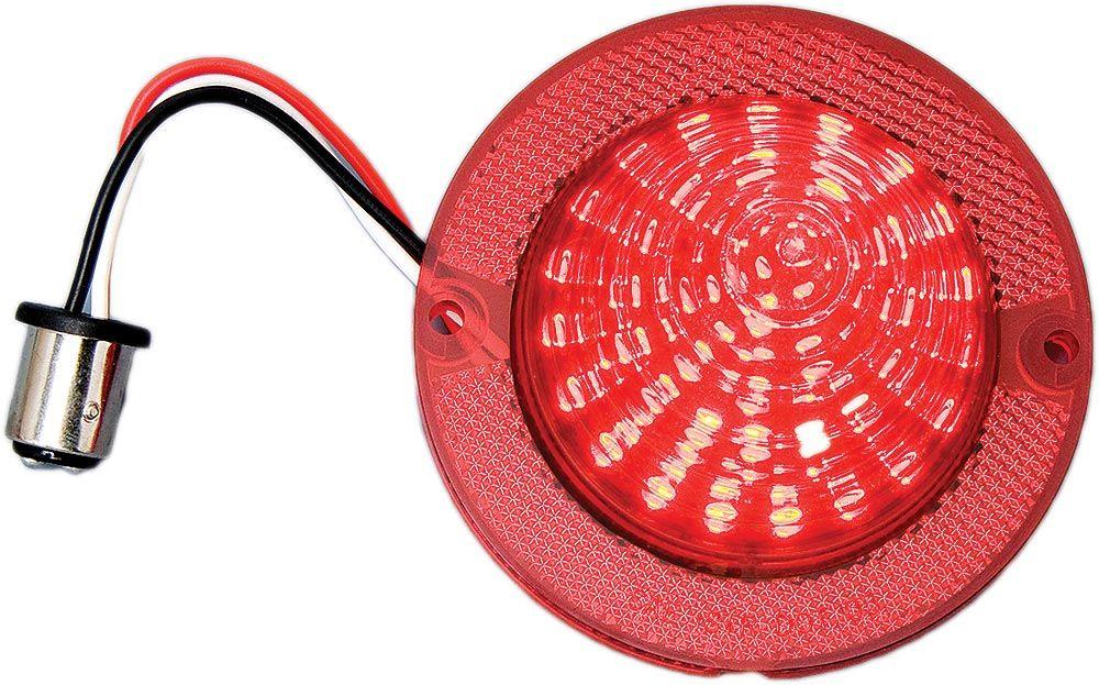 baklampa, rött, LED