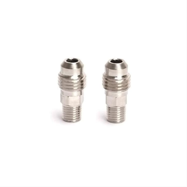 Fitting, Aluminum, Natural, Straight, Male -3 AN to Male 1/16 in. NPT, Pair