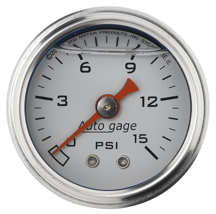 Fuel Pressure Gauge 38mm 0-15psi Mechanical