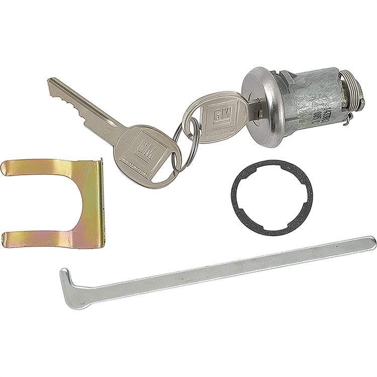trunk lock cylinder including key