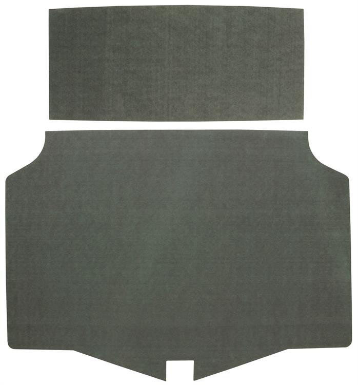 Trunk Mat, Felt, 1971-72 Grand Prix, Gray/Green