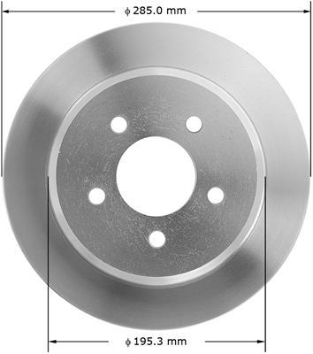 Brake Rotor, Cast Iron, Solid Surface, Rear 285mm, 12mm