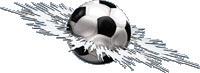 Sticker Graphic Crashed Football 24