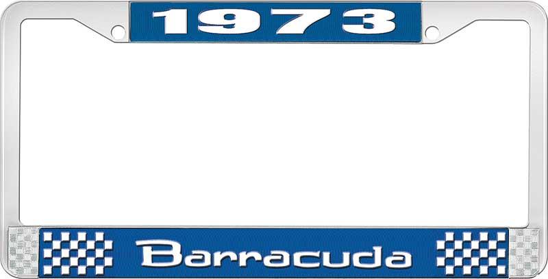 1973 BARRACUDA LICENSE PLATE FRAME - BLUE