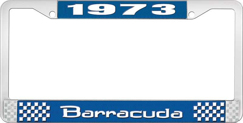 nummerplåtsram 1973 barracuda - blå