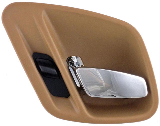 interior door handle - front or rear left chrome lever and brown (camel) housing