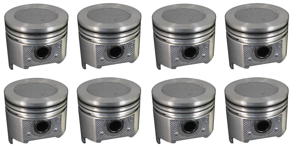 Pistons, Cast, Dish, 4.125 in. Bore, 3/32 in., 3/32 in., 3/16 in. Ring Grooves, Mopar, Big Block