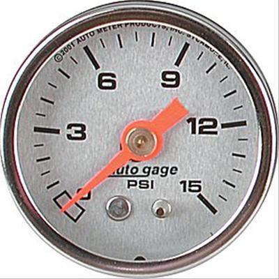 Fuel Pressure Gauge 38mm 0-15psi Mechanical