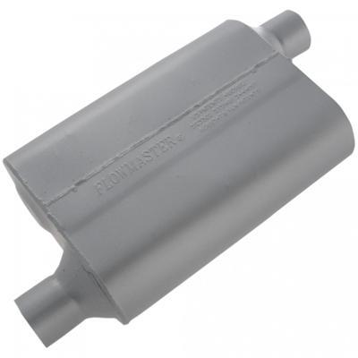 muffler, 2,25" in / 2,25" out, oval