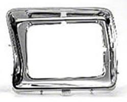 Light Bezel, Headlight, Plastic, Chrome, RH