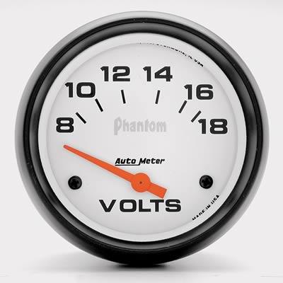 Voltmeter, 67mm, 8-18 V, electric