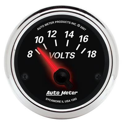 Voltmeter, 52.4mm, 8-18 V, electric