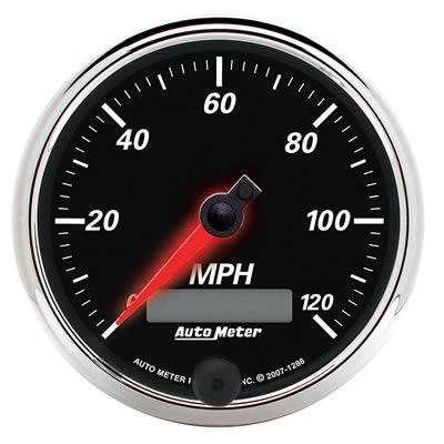 Speedometer 86mm 0-120mph Designer Black 2 Electronic