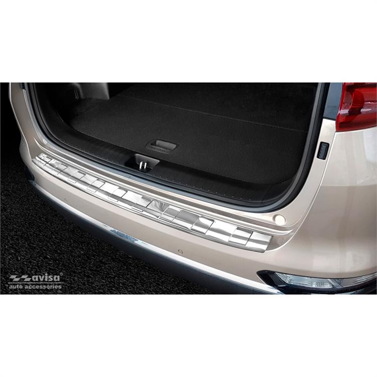 Stainless Steel Rear bumper protector suitable for Kia Sportage III Facelift 2018- 'Ribs'