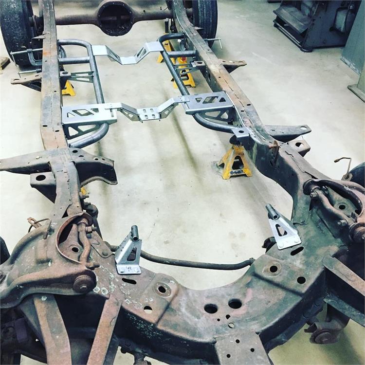 Frame Brace, Chassis Stiffening, Steel, Natural, Weld In, Tri-Five, Kit ...