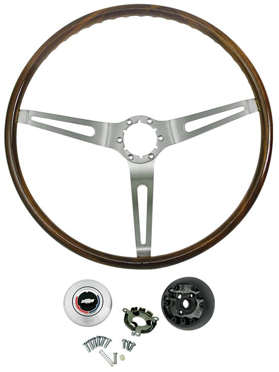 Steering Wheel Kit, Walnut, 1967-68 Chevelle/El Camino