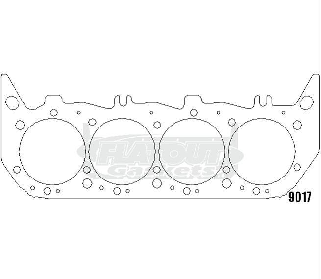 toppackning, 114.81 mm (4.520") borr, 1.02 mm tjock