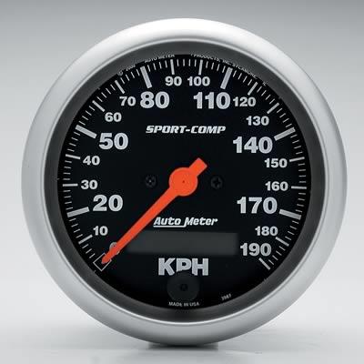 hastighetsmätare 86mm 0-190kmh Sport-Comp elektronisk