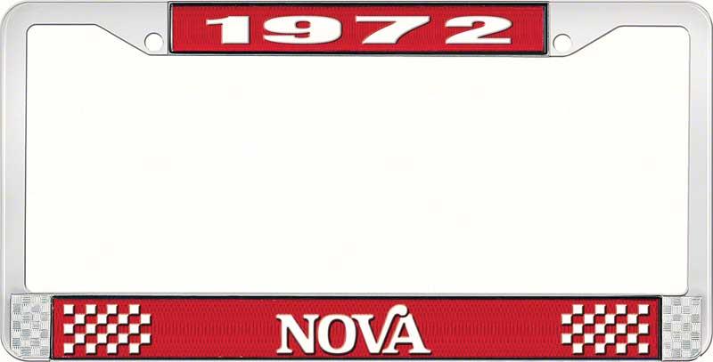 nummerplåtshållare, 1972 NOVA STYLE 2 röd