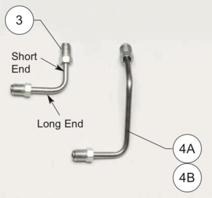 Brakeline between Proportioning Valve and Master Cylinder Nr 4A  in picture