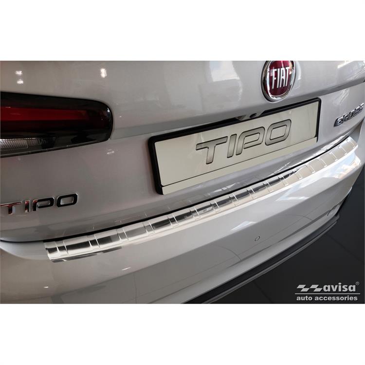 Stainless Steel Rear bumper protector suitable for Fiat Tipo Cross 2020- 'Ribs'
