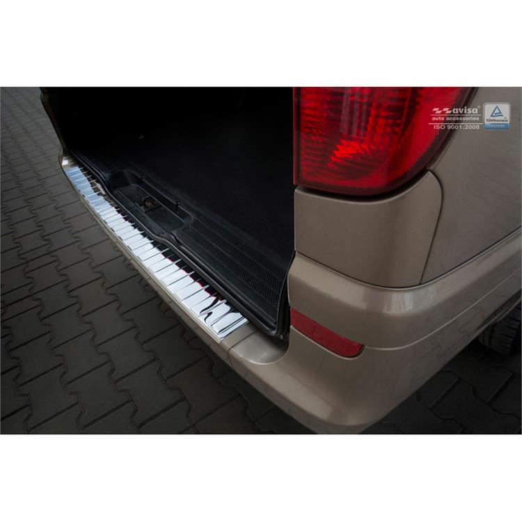 Chrome Stainless Steel Rear bumper protector suitable for Mercedes Vito / Viano 2003-2014 'Ribs'