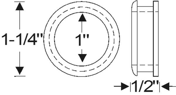 Grommet, license lamp wire