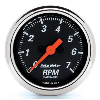 Tachometer 52mm 0-7.000rpm Designer Black