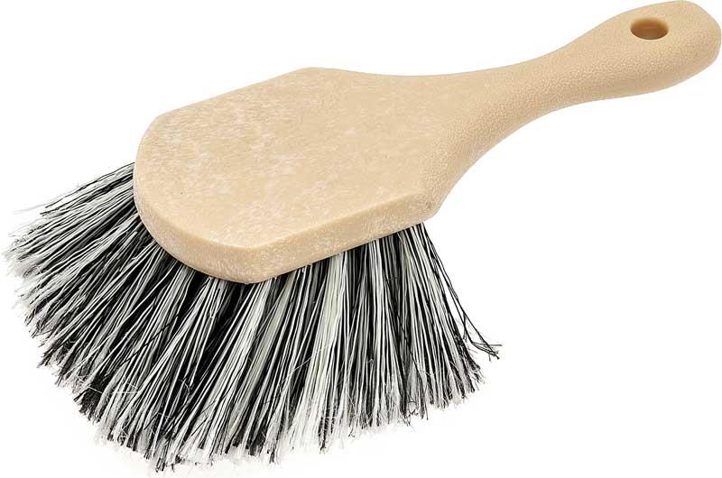 Wash Brush Gentle Bristles 8" Handle Grey/White