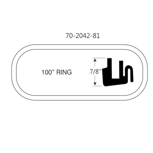 Gasket, vulcanized rear window