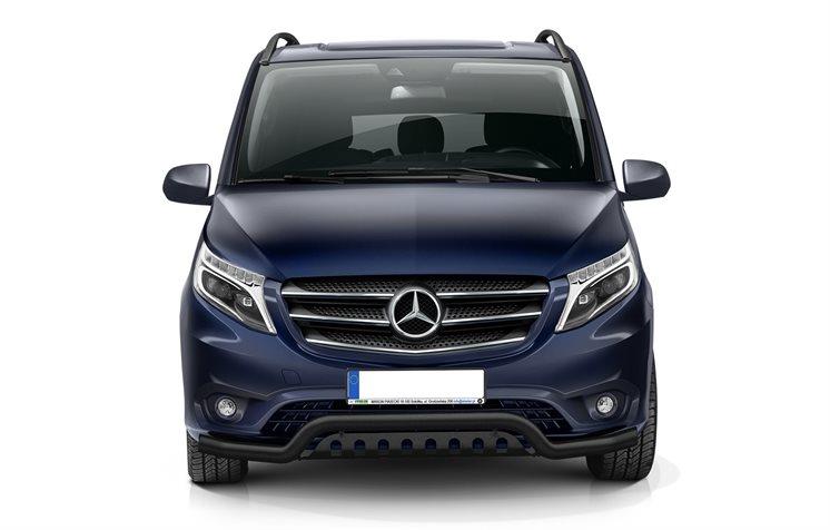 LOWBAR EU frontbåge med hasplåt [Svart] - Mercedes Vito 2021