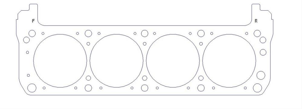 head gasket, 103.12 mm (4.060") bore, 1.27 mm thick