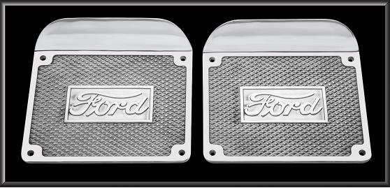 ALUMINUM STEP PLATE SET
 WITH FORD OVAL