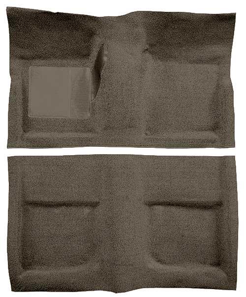1965-68 Mustang Coupe Passenger Area Loop Floor Carpet with Mass Backing - Parchment