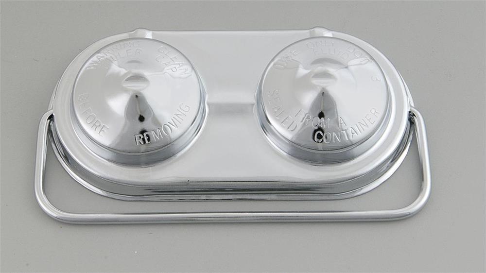 Master Cylinder Cover, Steel, Chrome, Single Bail, 5 in. x 2.375 in., Each