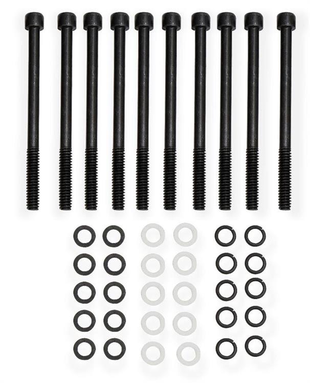 Valve Cover Bolts, Steel, Black, Allen Head, 1/4-20 in.Thread, 3.370 in. Length