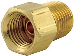 Fitting, Adapter, Inverted Flare to NPT, Straight, Brass, Natural, 1/4 in., 3/8 in., Each