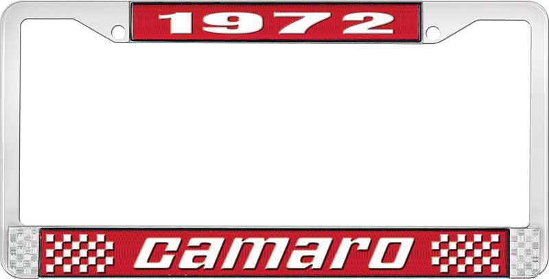 1972 CAMARO LICENSE PLATE FRAME STYLE 2 RED