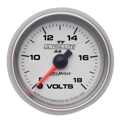 Voltmeter, 52.4mm, 8-18 V, electric